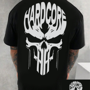 мъжка тениска Hardcore, тениска за активни мъже, стилна мъжка тениска с DTF печат, тениска с изразителен дизайн