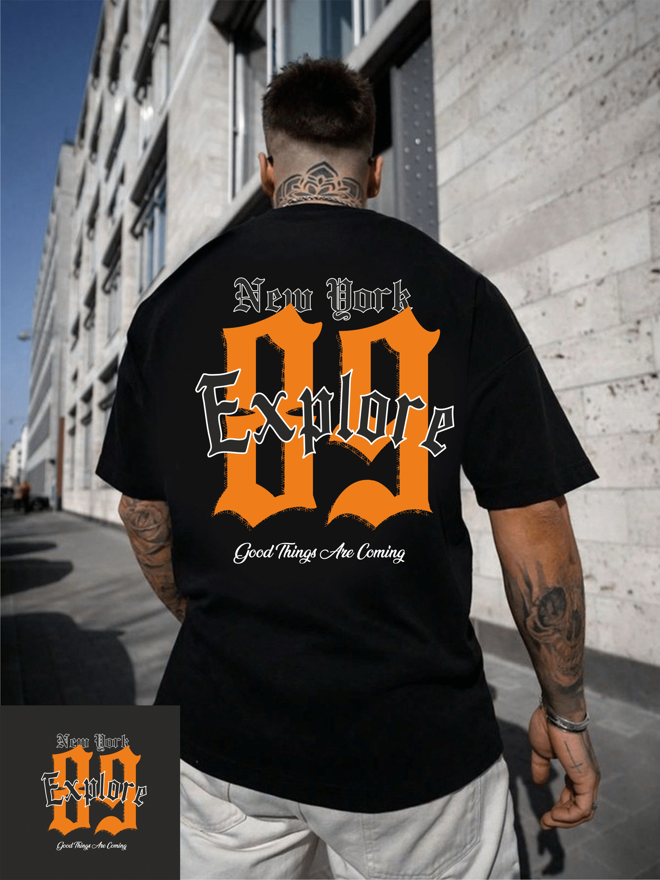 мъжка тениска 89, тениска с шахматен надпис, минималистична мъжка тениска