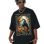 мъжка тениска - Wild Toucan, тениска с тукан, екзотична тениска, тениска с DTF печат, тениска от 100% памук