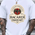 мъжка тениска Bacardi, дизайн Bacardi, класически ром тениска