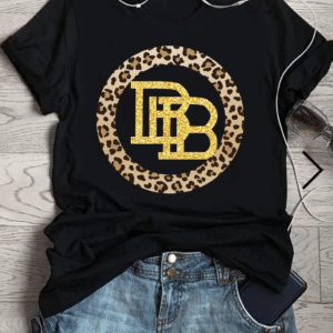 тениска леопардов BB принт, DTF печат тениска, леопардов принт, тениска с принт, стилна тениска, персонализирана тениска, 100% качествен памук