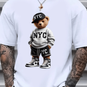 мъжка тениска NYC Bear, тениска мечка Ню Йорк, стилна тениска