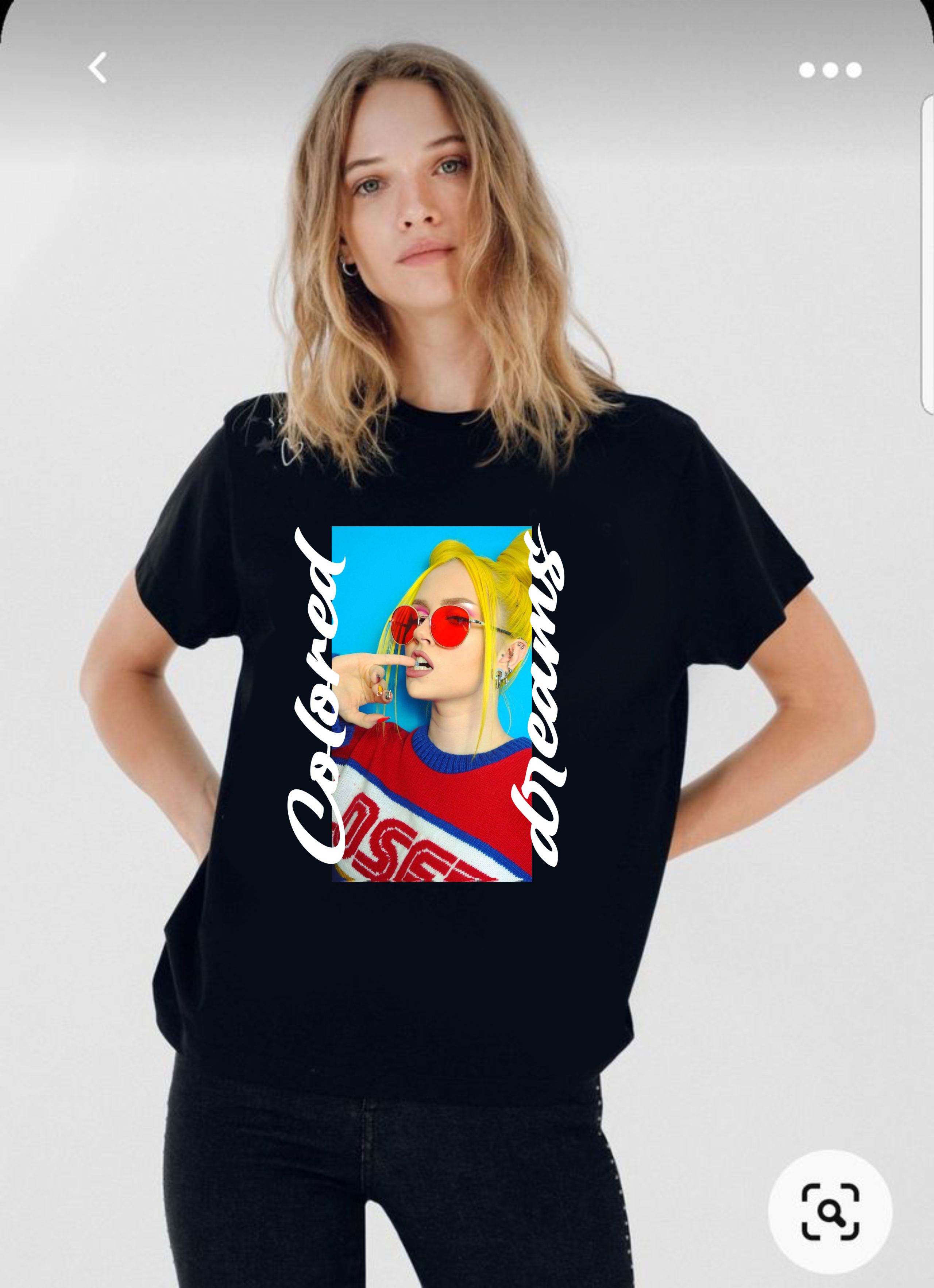 тениска цветни мечти, DTF печат тениска, ярка тениска, персонализирана тениска, тениска с цветен принт, стилна тениска, 100% качествен памук