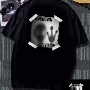 мъжка тениска Unknown Division, тениска с DTF печат, уникална тениска, тениска с загадъчен дизайн, тениска от 100% памук