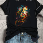 тениска color face, DTF печат тениска, тениска с лице, ярка тениска, персонализирана тениска, 100% качествен памук, модна тениска