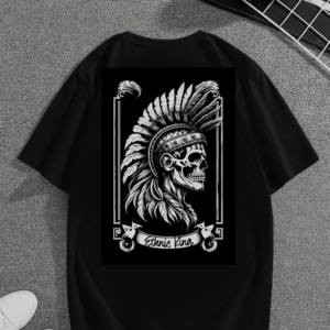 мъжка тениска Ethnic King, тениска с етнически мотиви, тениска с DTF печат, кралска тениска, тениска от 100% памук