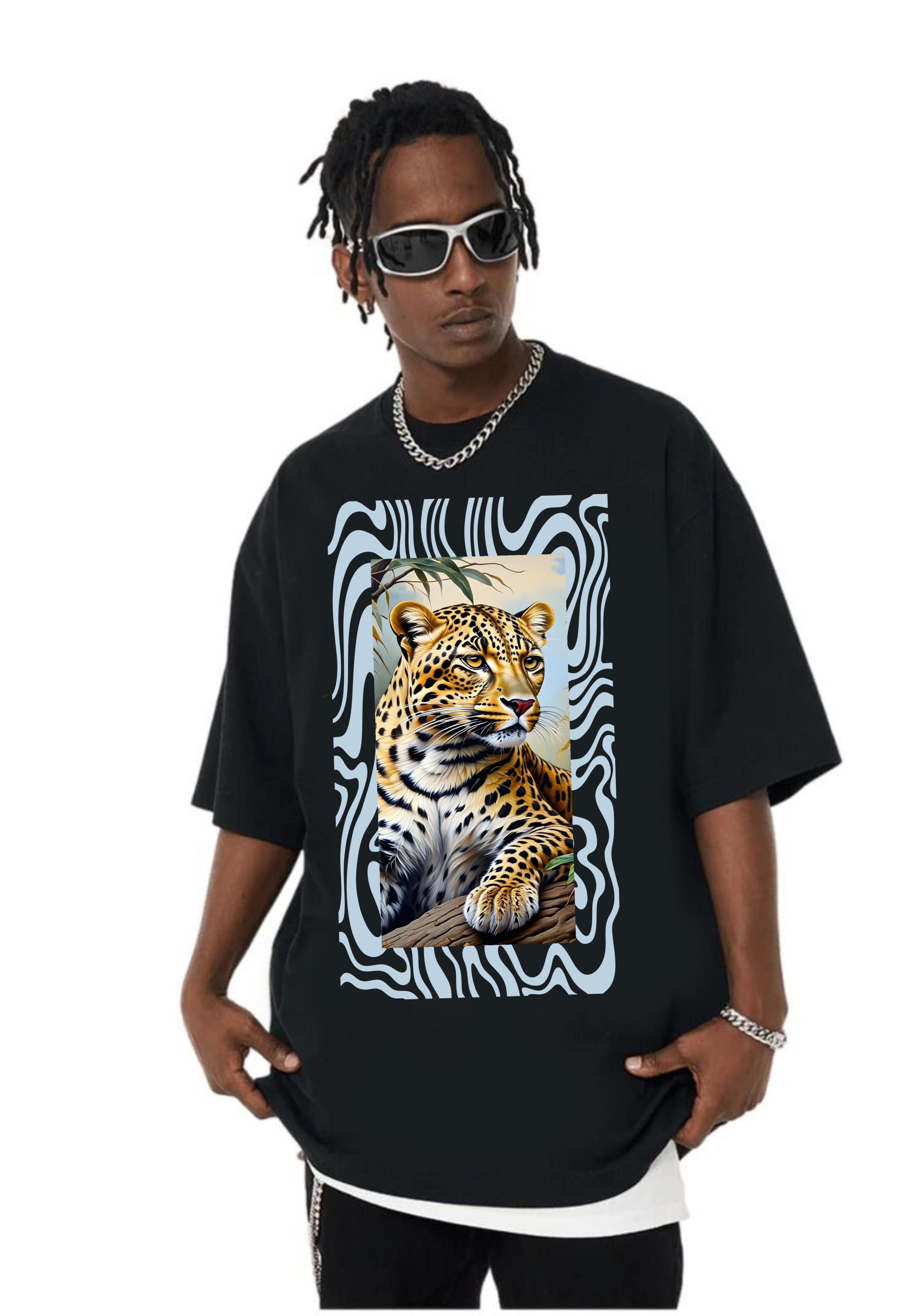 мъжка тениска Tiger, тигрова тениска, тениска с тигър, тениска с DTF печат, тениска от 100% памук