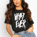 тениска whatever, DTF печат тениска, минималистична тениска, тениска с текст, персонализирана тениска, 100% качествен памук, стилна тениска