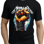 мъжка тениска - Metalica, тениска с Metallica, тениска с DTF печат, тениска от 100% памук, удобна мъжка тениска