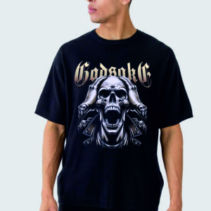 мъжка тениска - God Sake, тениска с щампа God Sake, модерна тениска, тениска с DTF печат, 100% памук