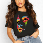 тениска Queen Rainbow, дамска тениска с кралски мотиви, дъга, тениска с принт кралица, цветна тениска, 100% памук