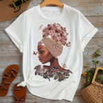 тениска African Women, африканска жена, тениска с африкански принт, 100% памук, стилна тениска, културен дизайн