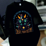 мъжка тениска - Create Your Destiny, тениска с текст, тениска с вдъхновяващо послание, тениска с DTF печат, тениска от 100% памук