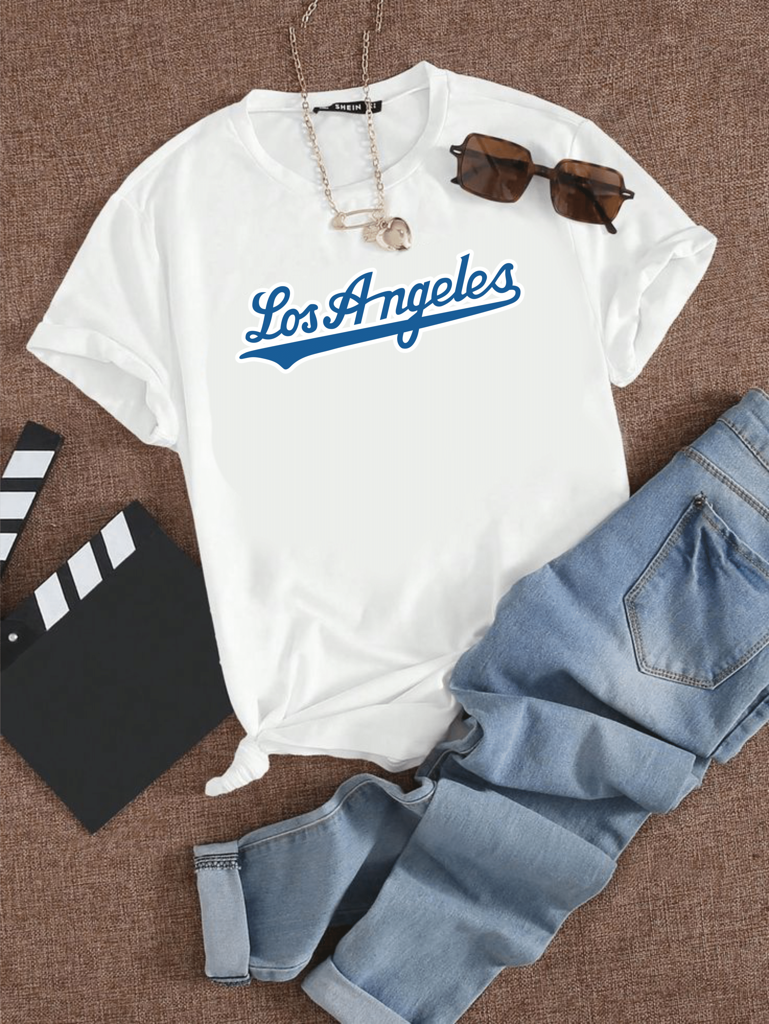 тениска Los Angeles, тениска с Лос Анджелис дизайн, тениска с DTF печат, модерна тениска Лос Анджелис