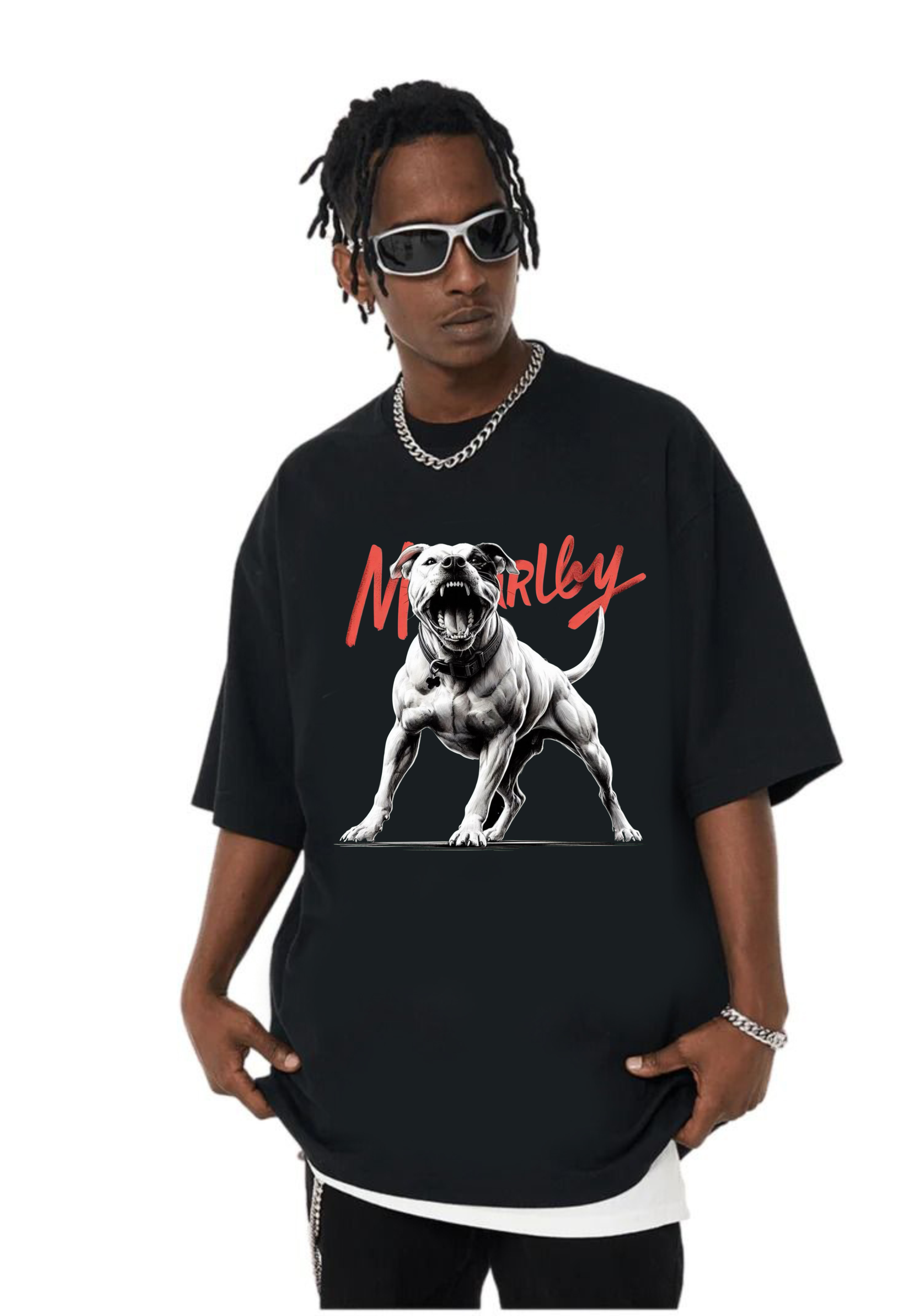 мъжка тениска - Pitbul, тениска с Pitbul, стилна тениска, тениска с DTF печат, тениска от 100% памук