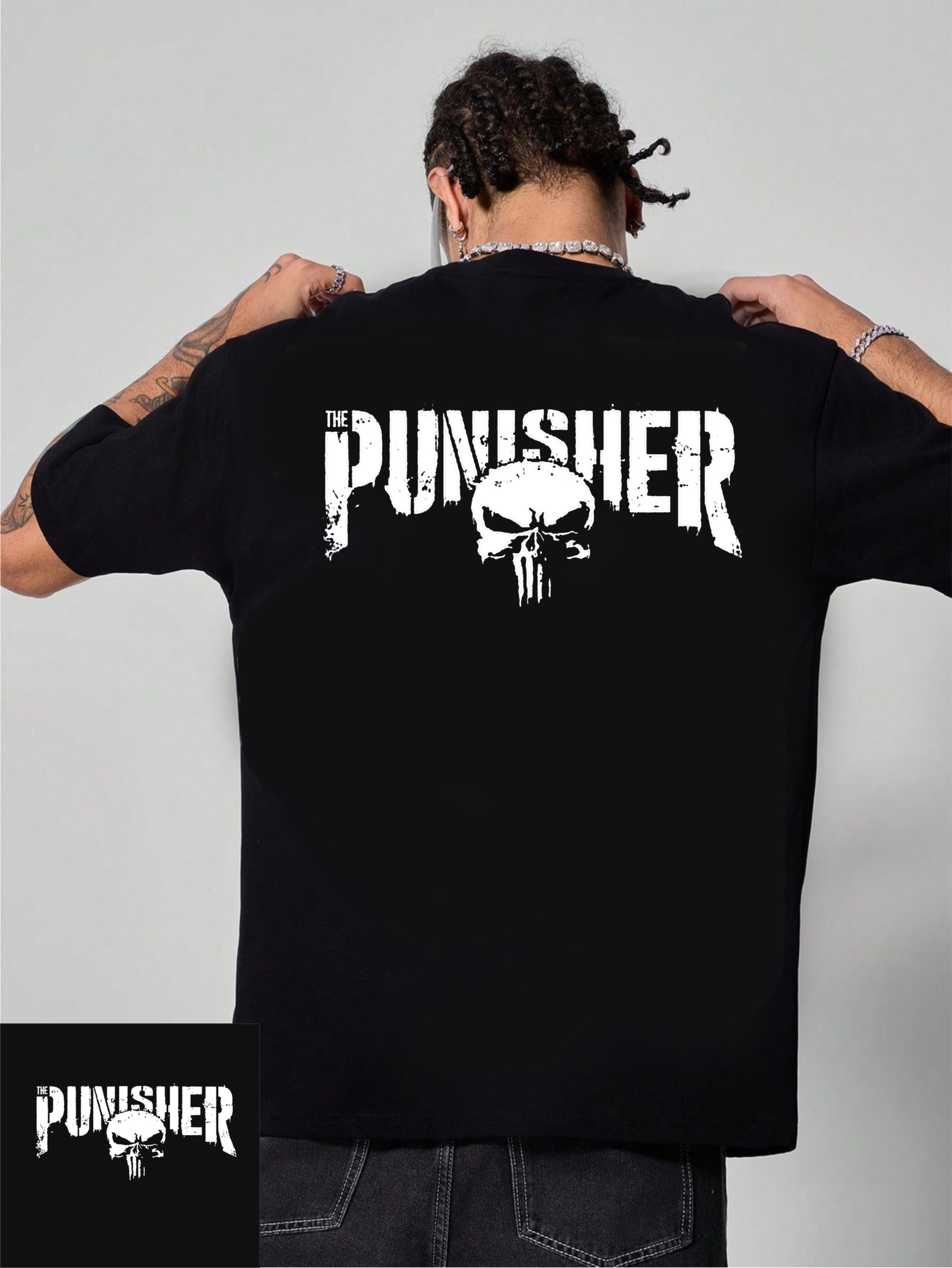 мъжка тениска - The Punisher, тениска с Punisher, стилна тениска, тениска с DTF печат, тениска от 100% памук