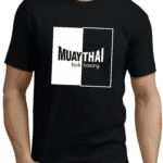 мъжка тениска Muay Thai Kickboxing, тениска с надпис Muay Thai, бойна тениска, тениска с DTF печат, мъжка спортна тениска