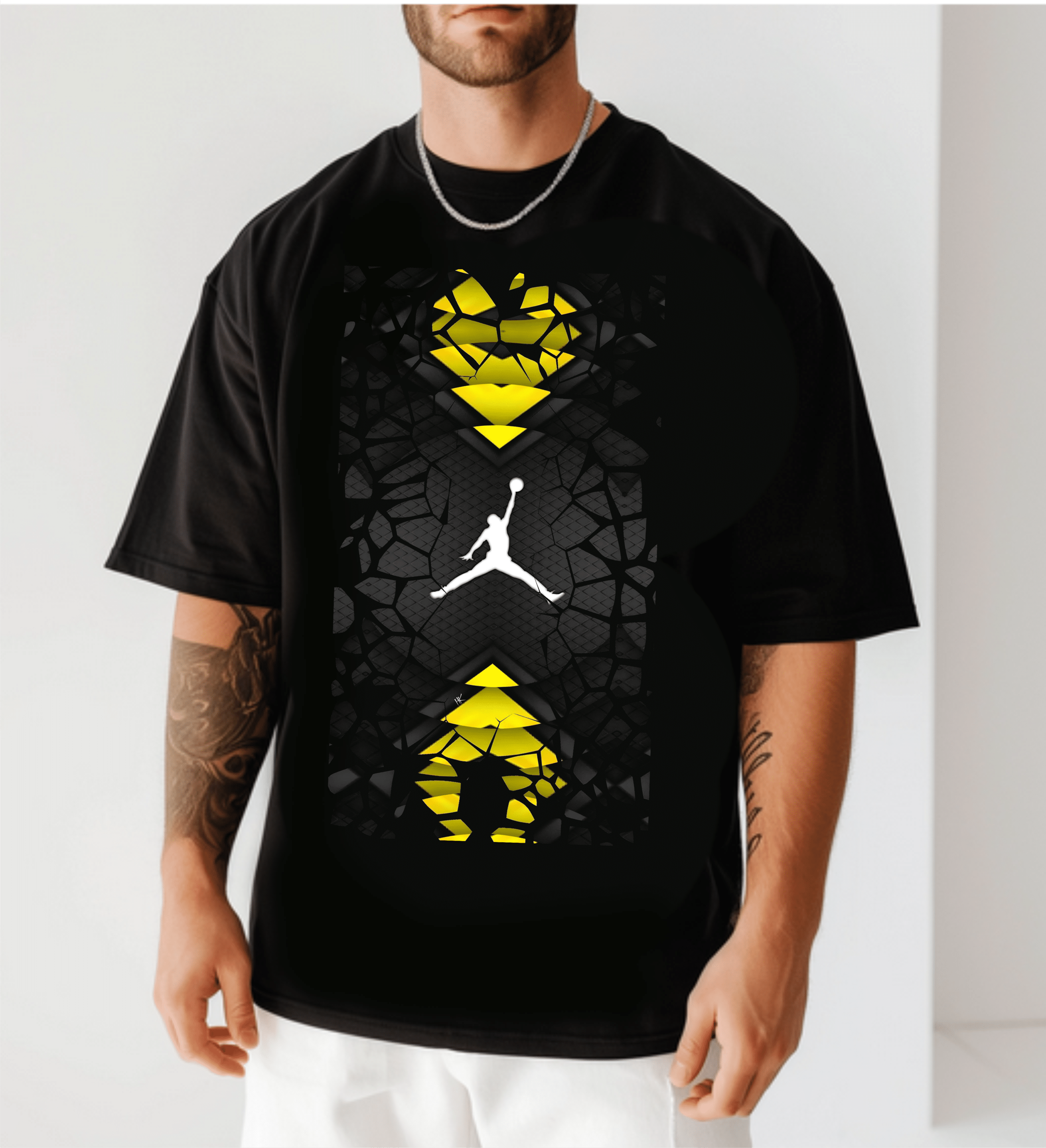 мъжка тениска Jordan, спортна тениска Jordan, баскетболна тениска, черна тениска с принт, тениска с надпис Jordan, памучна тениска DTF печат