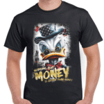 мъжка тениска Money, тениска с надпис Money, стилна тениска с принт, тениска за мъже с принт, памучна тениска с DTF печат
