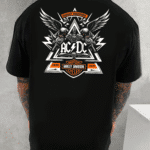 мъжка тениска Harley Davidson, тениска с логото на Harley Davidson, тениска за мотори, памучна тениска с DTF печат, тениска с мотоциклетен принт