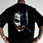 мъжка тениска Joker Batman, тениска с принт Joker и Batman, комикс тениска, тениска за фенове на Batman, памучна тениска с DTF печат