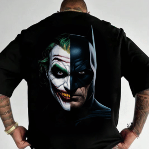 мъжка тениска Joker Batman, тениска с принт Joker и Batman, комикс тениска, тениска за фенове на Batman, памучна тениска с DTF печат