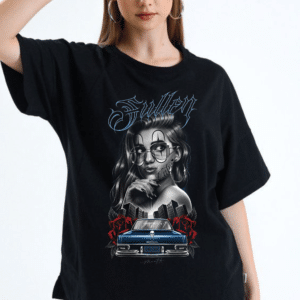 дамска тениска Sullen, тениска с мистичен принт, тъмна визия тениска, дамска тениска със загадъчен дизайн, памучна тениска с DTF печат