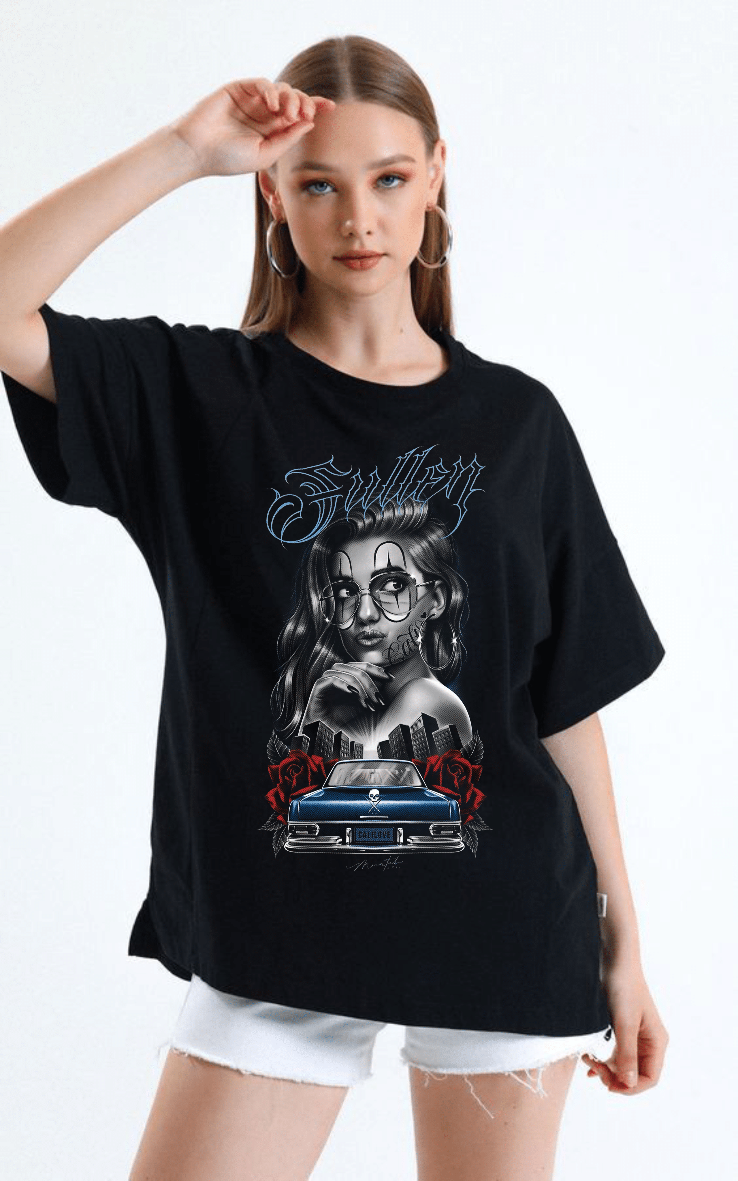 дамска тениска Sullen, тениска с мистичен принт, тъмна визия тениска, дамска тениска със загадъчен дизайн, памучна тениска с DTF печат