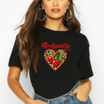 дамска тениска Rockabilly, рокендрол дизайн, ретро стил тениска, дамска тениска с рокабилли принт, памучна тениска с DTF печат