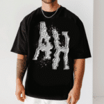 мъжка тениска AH, тениска с минималистичен печат, стилна тениска, DTF печат, мъжка тениска с надпис