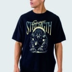 мъжка тениска Savage Strength, тениска със смел принт, силен и агресивен дизайн, бунтарски принт, памучна тениска с DTF печат