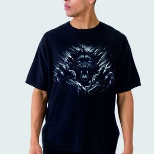 мъжка тениска Black Panther, тениска с принт Черна пантера, стилен принт на пантера, мощен дизайн на Черна пантера, памучна тениска с DTF печат