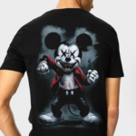 мъжка тениска Evil Mickey, тениска с Evil Mickey дизайн, тениска с Мики Маус, стилна мъжка тениска, тениска с DTF печат, оригинален дизайн тениска