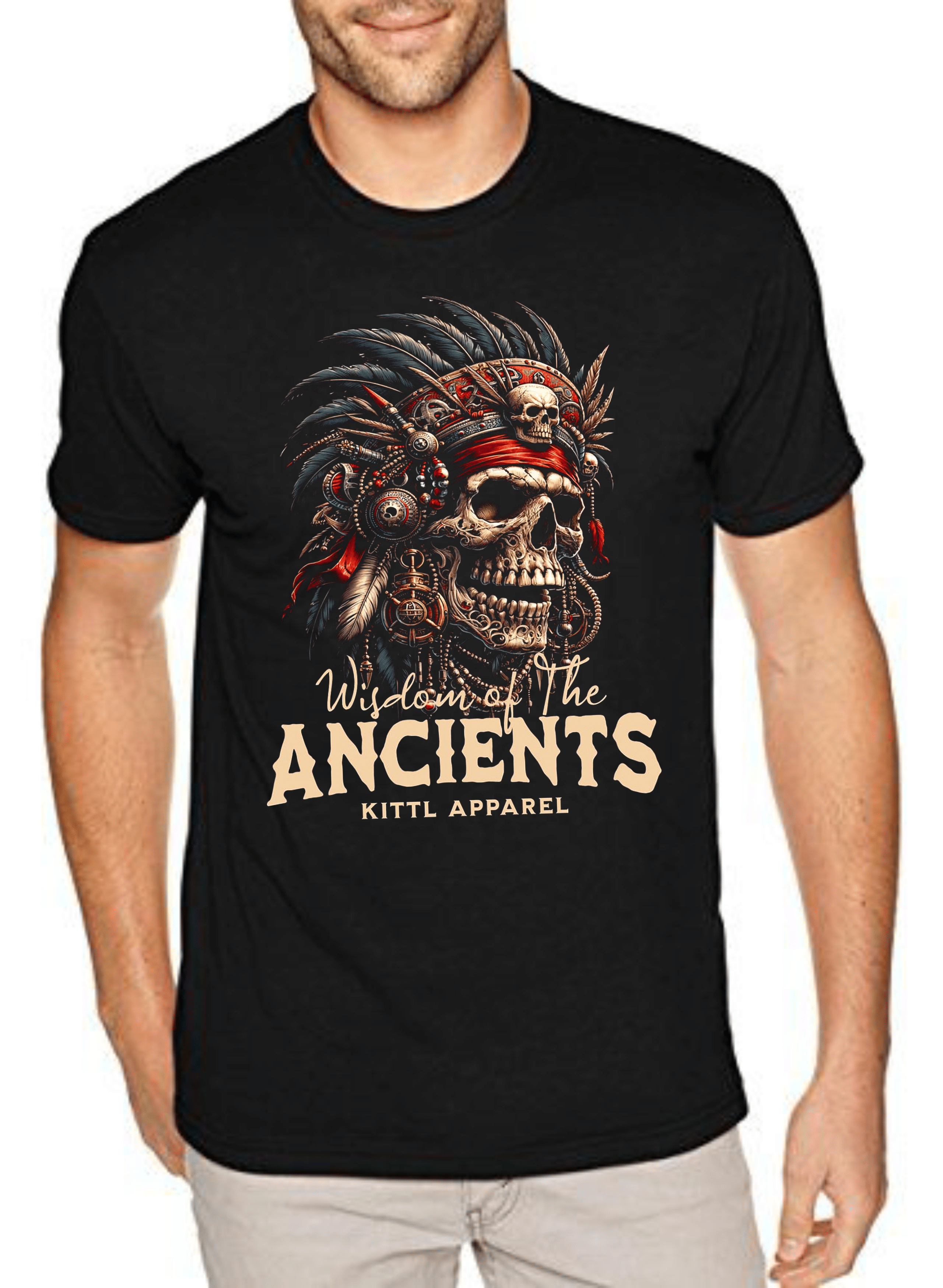 мъжка тениска Ancients, тениска с древен дизайн, тениска с исторически мотиви, тениска с DTF печат, стилна мъжка тениска, уникален дизайн тениска