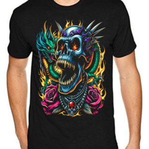 мъжка тениска Colorful Monster, тениска с чудовище, тениска с цветно чудовище, стилна мъжка тениска, тениска с DTF печат, ярък дизайн тениска