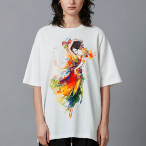 дамска тениска Dance and Grace, тениска с танц и нежност, тениска с DTF печат, елегантна тениска, памучна дамска тениска