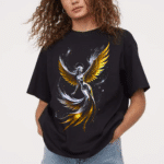 дамска тениска Phoenix, феникс принт, вдъхновяващ дизайн, дамска тениска със символ на възраждане, памучна тениска с DTF печат