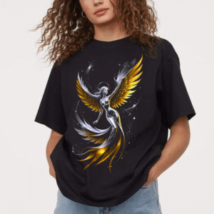 дамска тениска Phoenix, феникс принт, вдъхновяващ дизайн, дамска тениска със символ на възраждане, памучна тениска с DTF печат